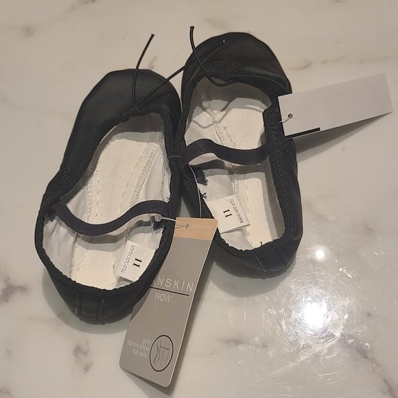 Danskin Shoes New Danskin Now Girls Faux Black Leather Dance Shoe